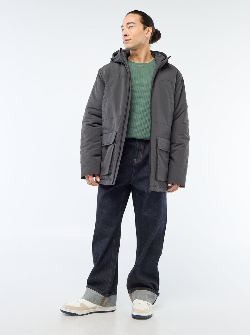 Pull en maille fantaisie Vert - Kiabi