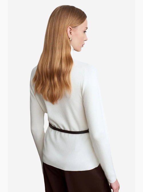 Pull en maille femme à col roulé et ceinture dilvin - Kiabi Pull en maille femme à col roulé et ceinture dilvin - Kiabi