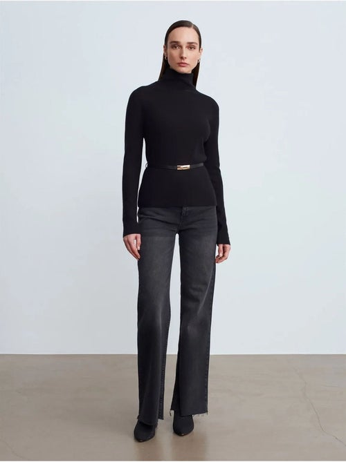 Pull en maille femme à col roulé et ceinture dilvin - Kiabi Pull en maille femme à col roulé et ceinture dilvin - Kiabi