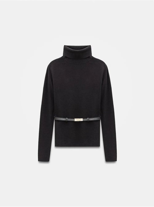 Pull en maille femme à col roulé et ceinture dilvin - Kiabi Pull en maille femme à col roulé et ceinture dilvin - Kiabi