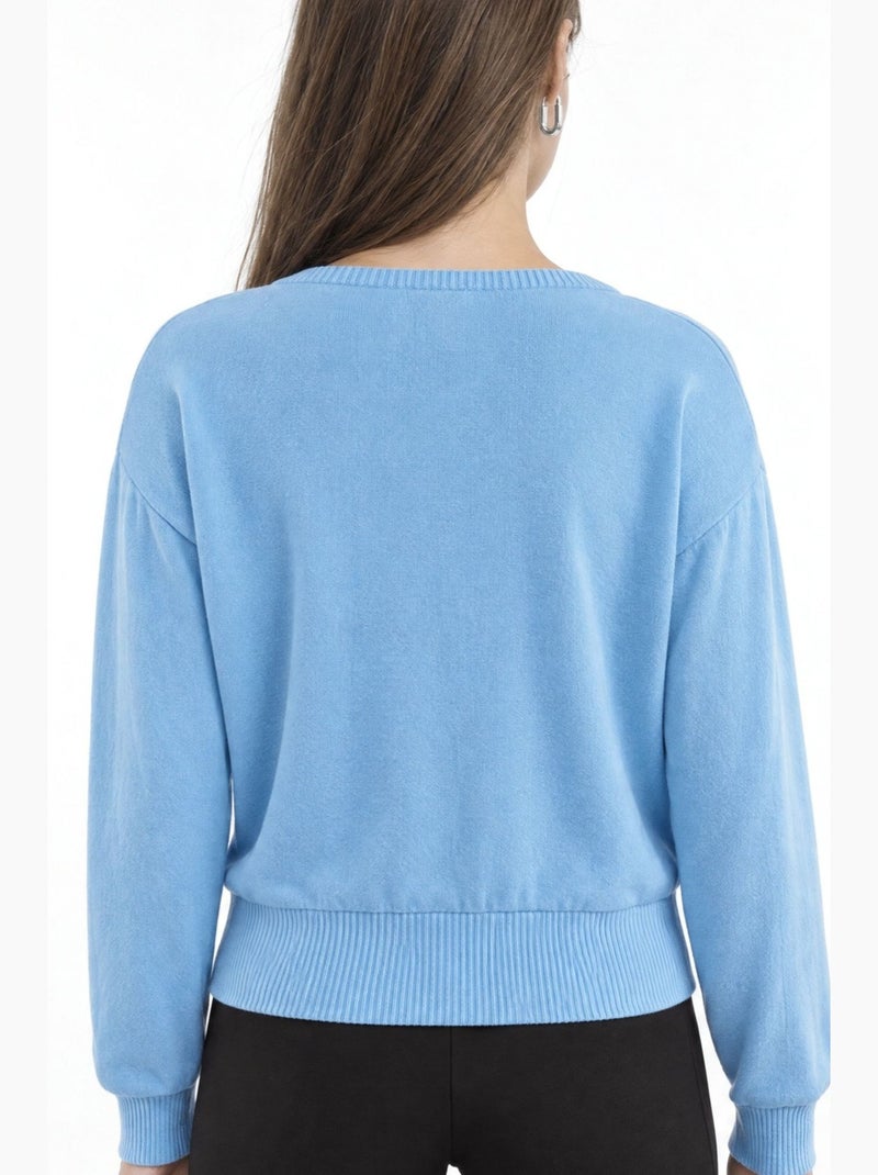Pull en maille femme busem Bleu - Kiabi