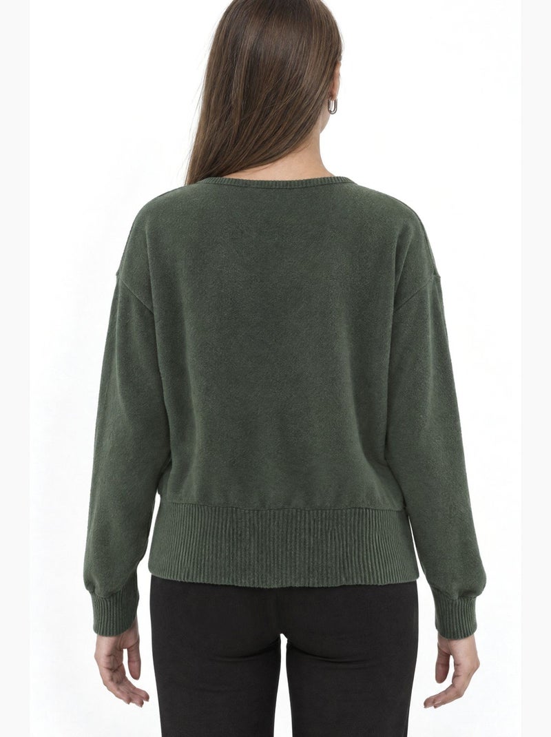 Pull en maille femme busem Vert foncé - Kiabi