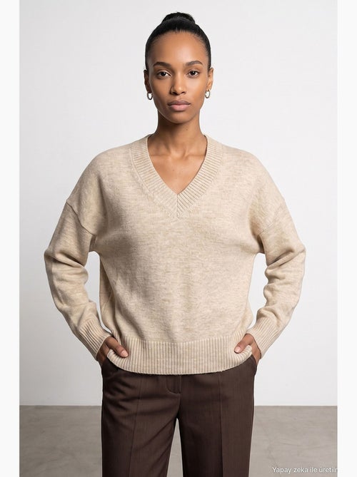 Pull en maille femme dilvin - Kiabi