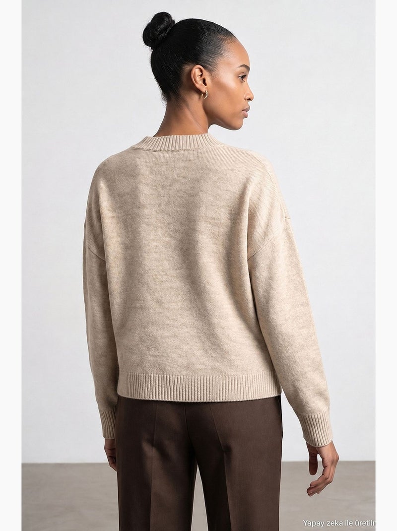 Pull en maille femme dilvin Beige argile - Kiabi