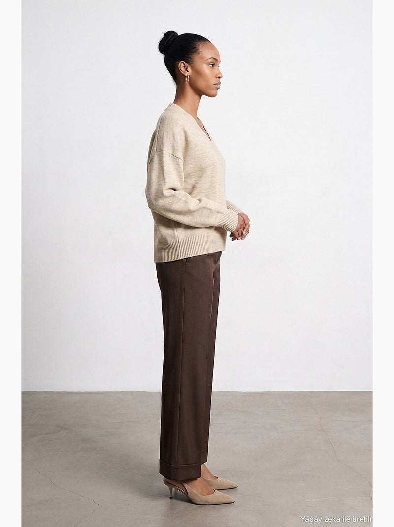 Pull en maille femme dilvin Beige argile - Kiabi