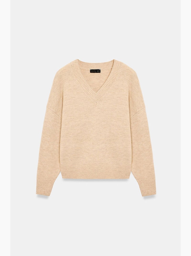 Pull en maille femme dilvin Beige argile - Kiabi