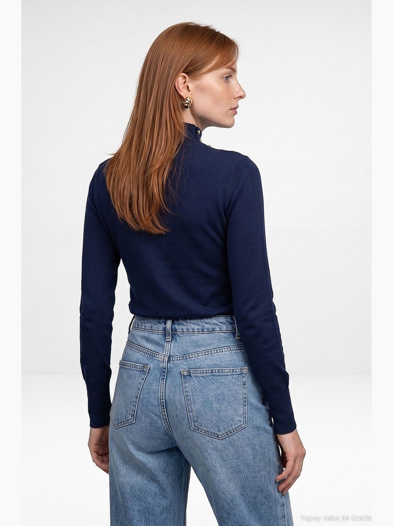 Pull en maille femme dilvin Bleu marine - Kiabi