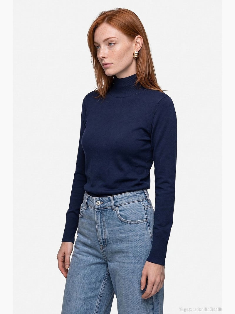 Pull en maille femme dilvin Bleu marine - Kiabi