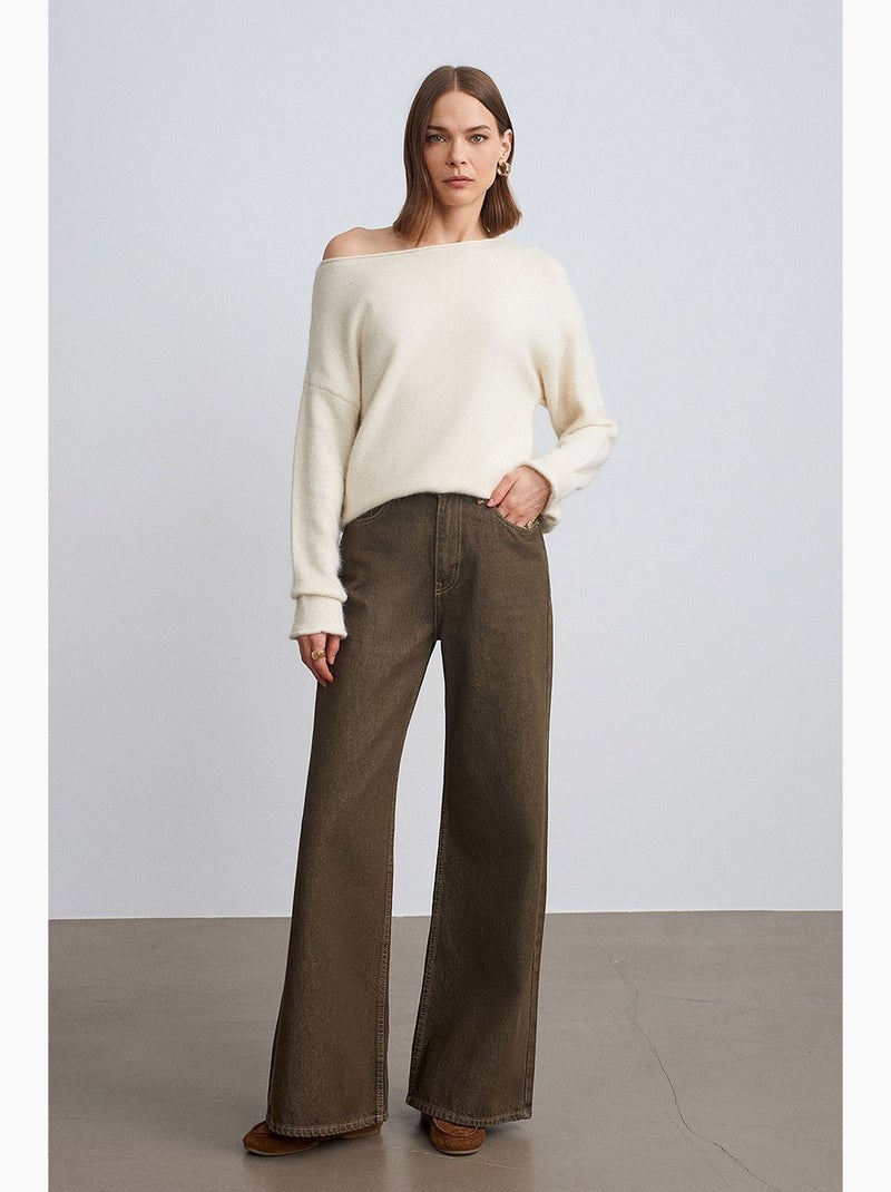 Pull en maille femme dilvin Crème - Kiabi