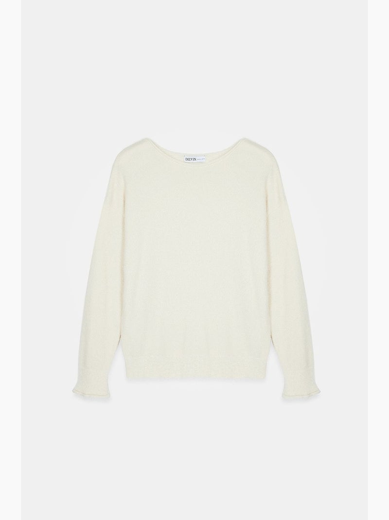 Pull en maille femme dilvin Crème - Kiabi