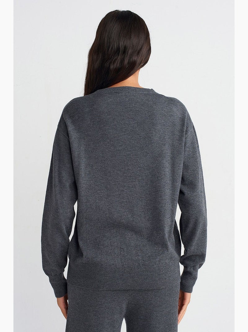 Pull en maille femme dilvin Gris Noir - Kiabi