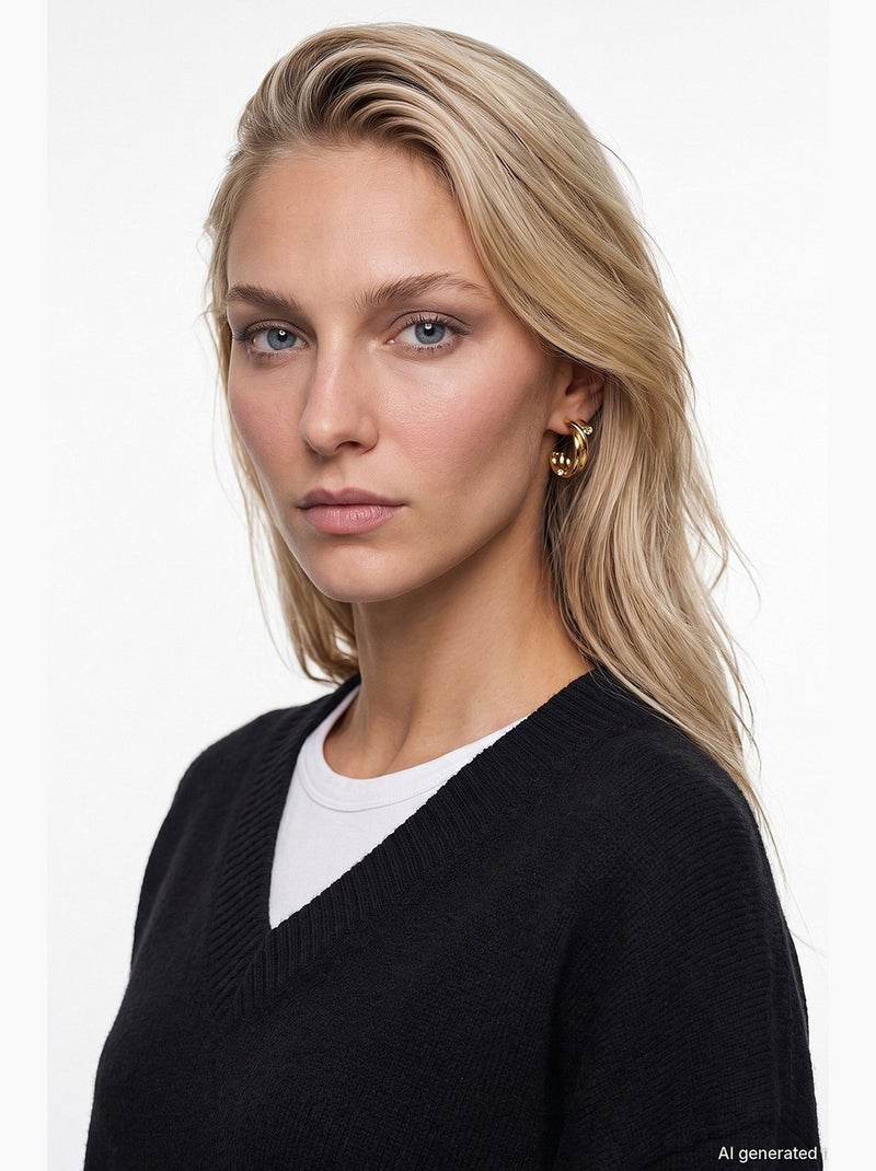 Pull en maille femme dilvin Noir - Kiabi