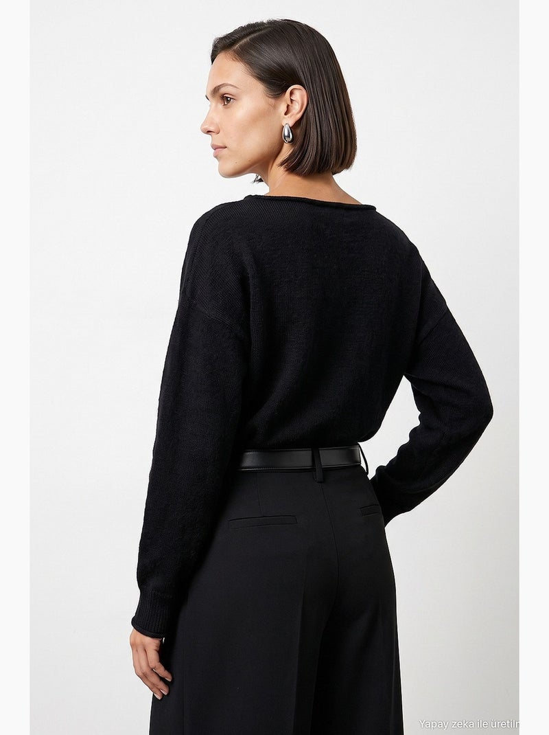 Pull en maille femme dilvin Noir - Kiabi