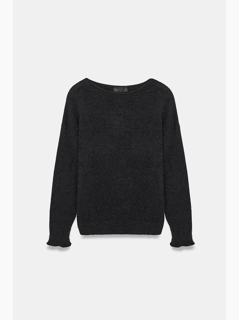 Pull en maille femme dilvin Noir - Kiabi