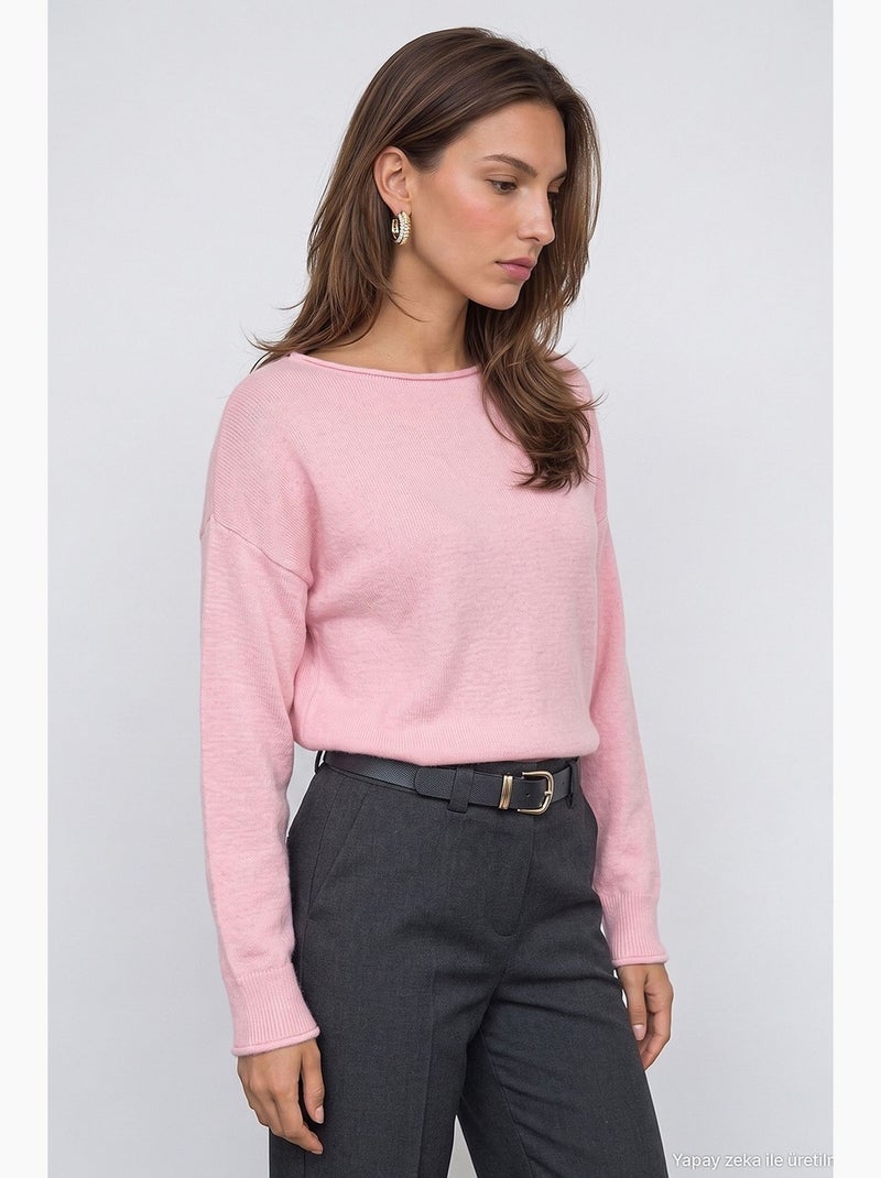 Pull en maille femme dilvin Rose clair - Kiabi
