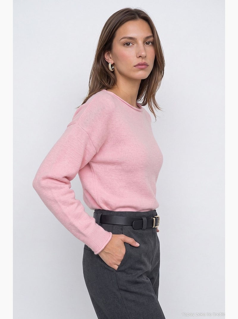 Pull en maille femme dilvin Rose clair - Kiabi