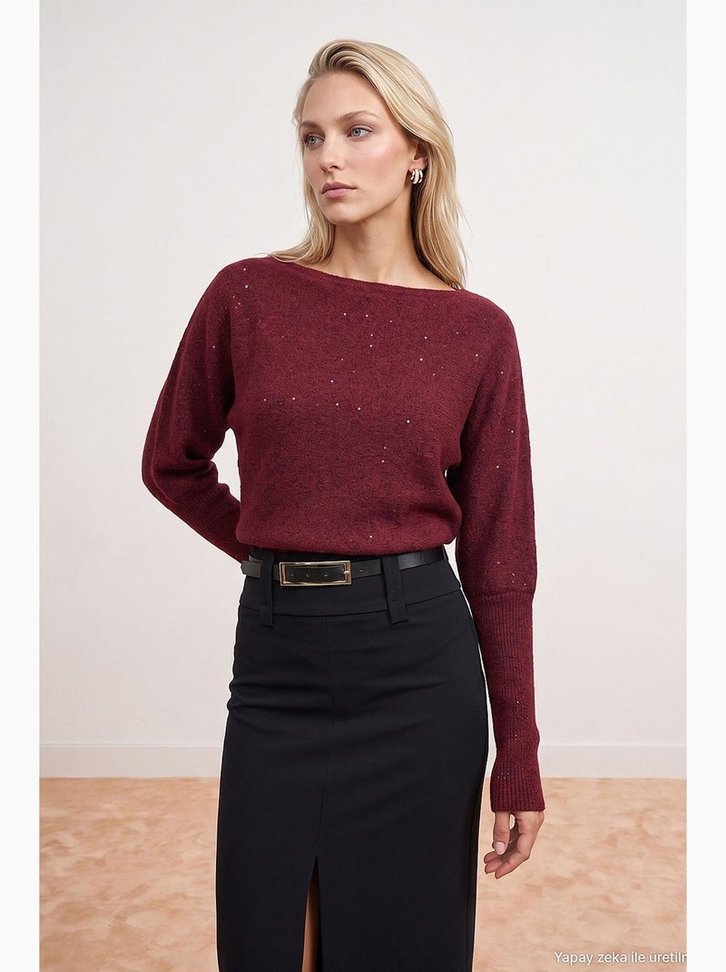Pull en maille femme dilvin Rouge bordeaux - Kiabi