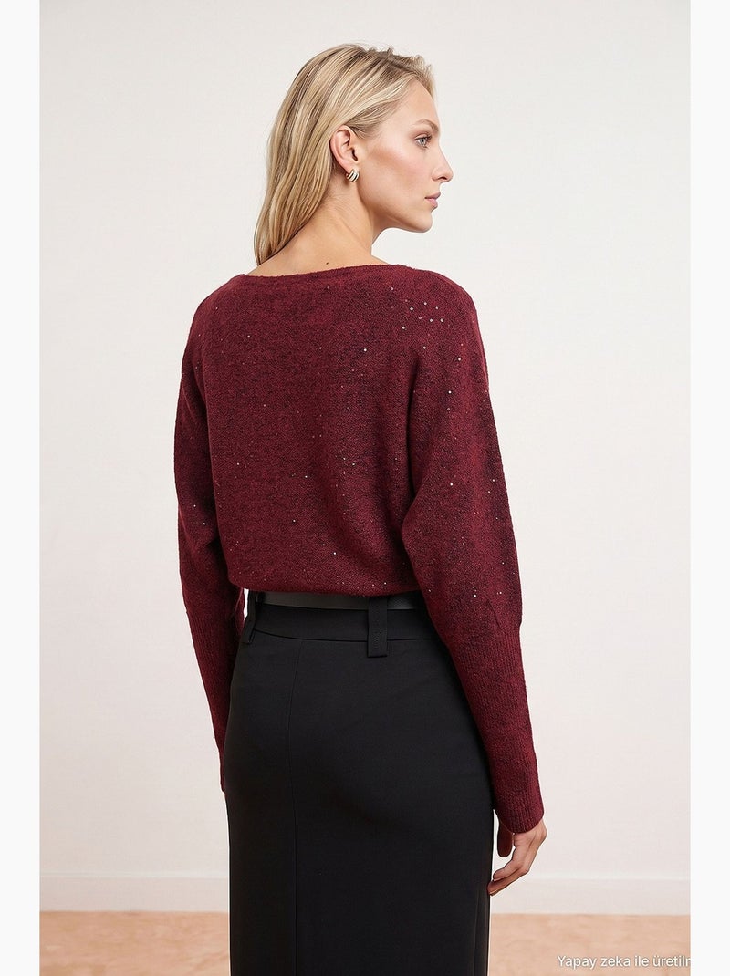 Pull en maille femme dilvin Rouge bordeaux - Kiabi