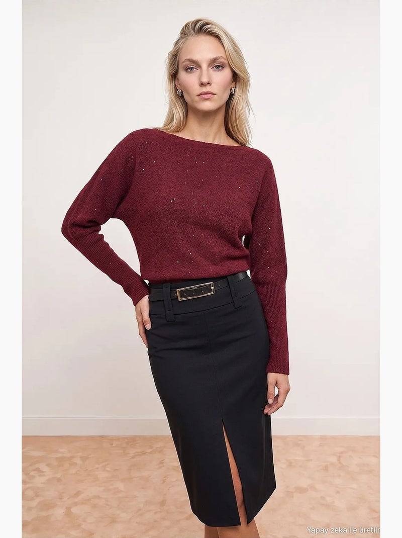 Pull en maille femme dilvin Rouge bordeaux - Kiabi