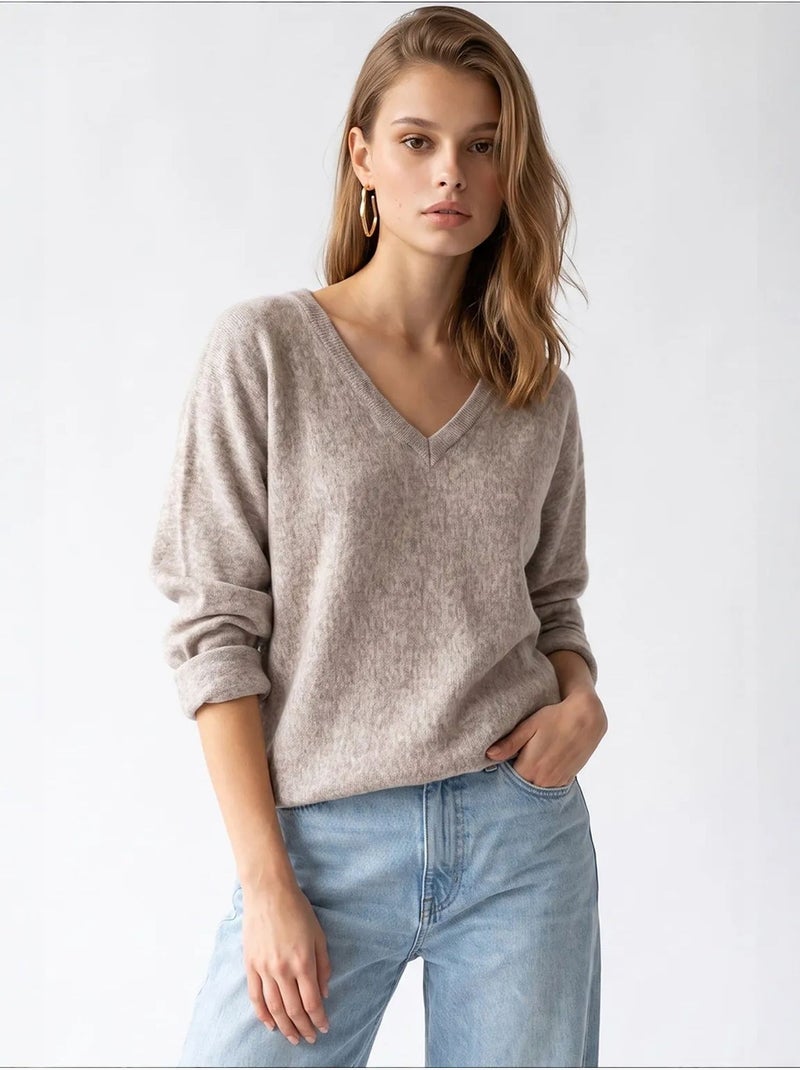 Pull en maille femme mixray Beige argile - Kiabi