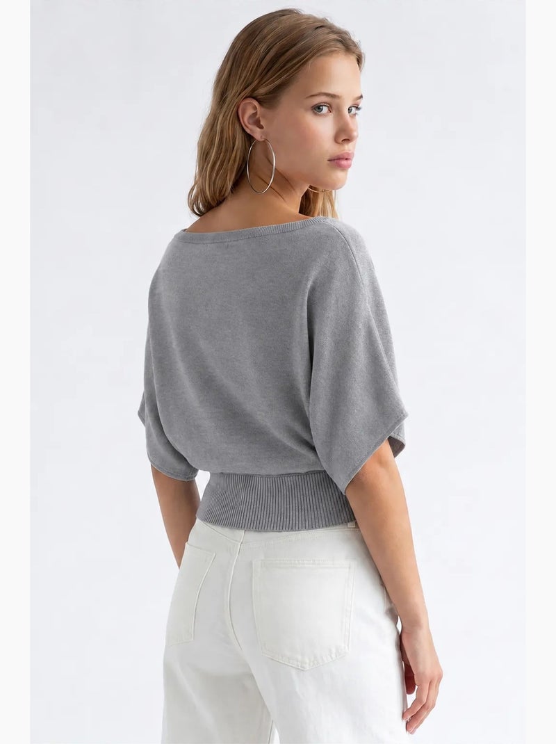 Pull en maille femme mixray Gris - Kiabi