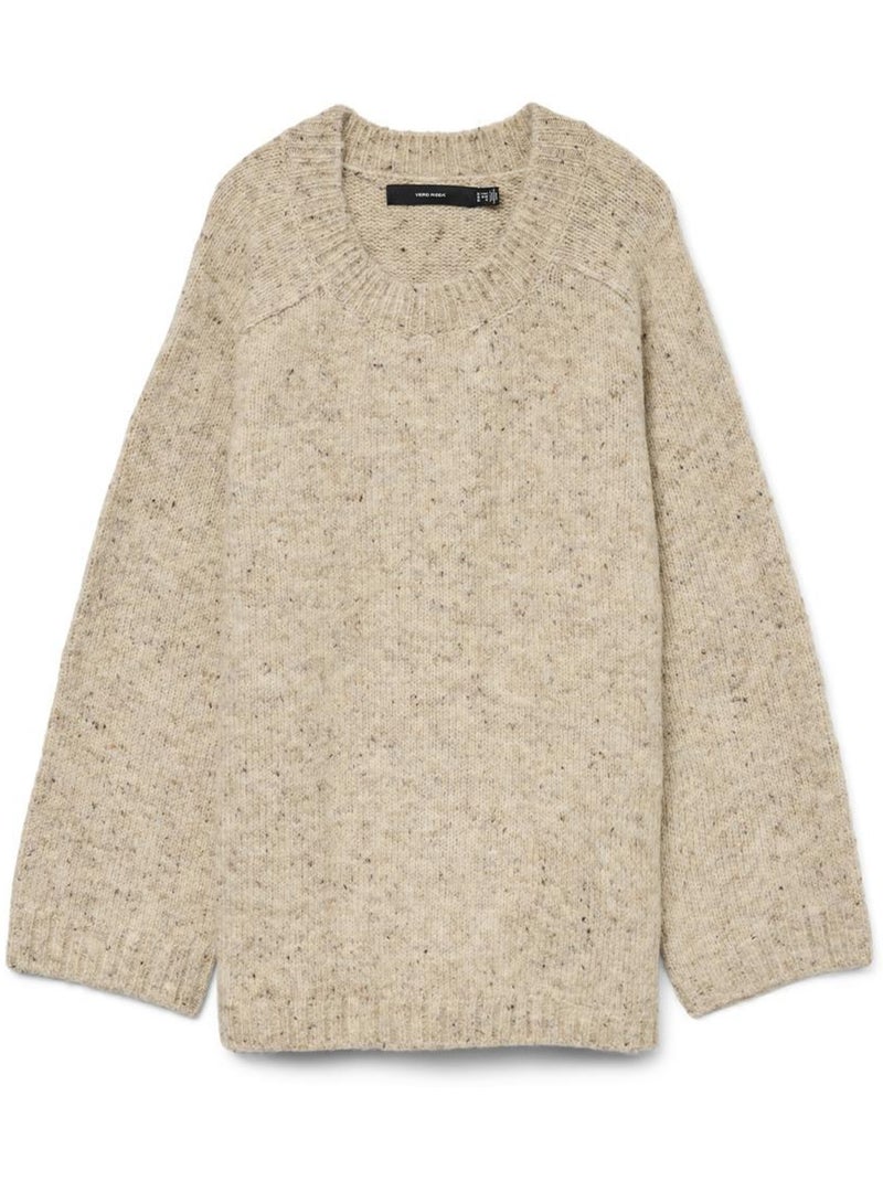 Pull en Maille Femme Vero Moda Curve Beige - Kiabi