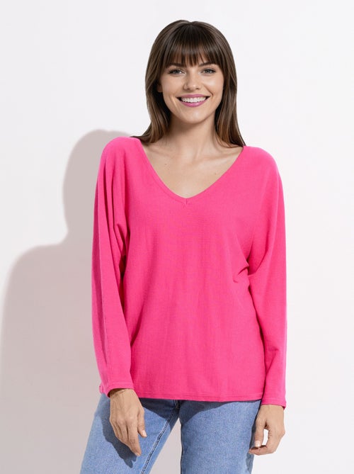 Pull en maille fine avec col v large - afibel - Kiabi Pull en maille fine avec col v large - afibel - Kiabi