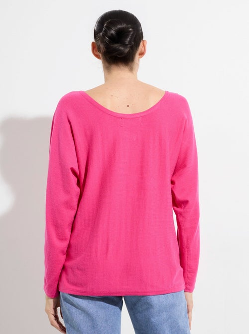 Pull en maille fine avec col v large - afibel - Kiabi Pull en maille fine avec col v large - afibel - Kiabi