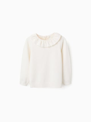 Pull en Maille Fine avec Volants