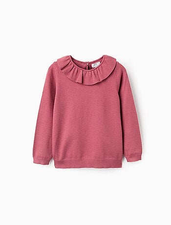 Pull en Maille Fine avec Volants