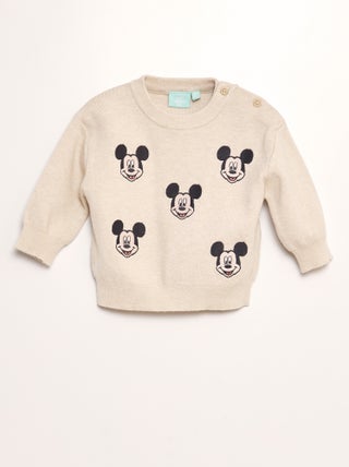 Pull en maille fine brodé 'Mickey'