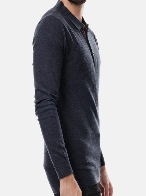 Pull en maille fine col polo - Kiabi