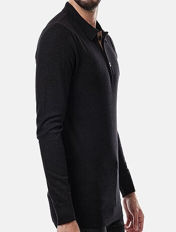 Pull en maille fine col polo
