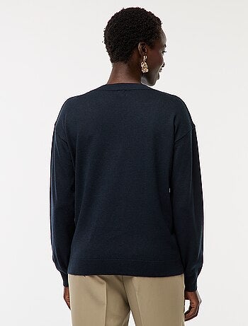 Pull en maille fine col V