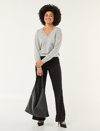 Pull en maille fine col V