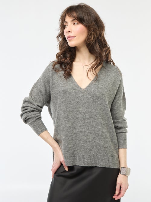 Pull en maille fine col V 'JDY' - Kiabi