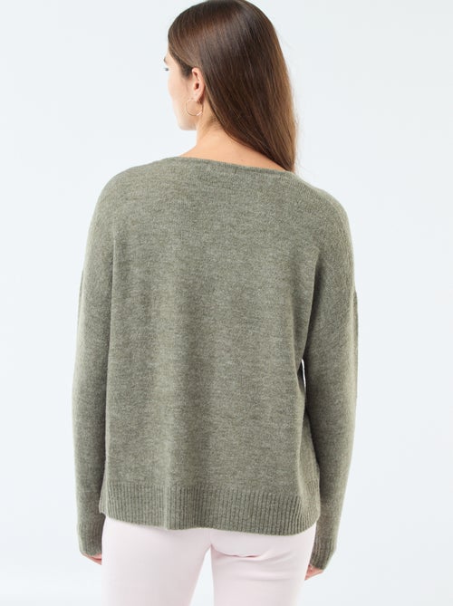Pull en maille fine col V 'JDY' - Kiabi
