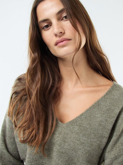 Pull en maille fine col V 'JDY' - Kiabi