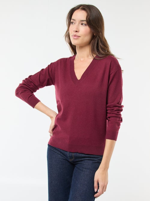 Pull en maille fine col V - Kiabi Pull en maille fine col V - Kiabi