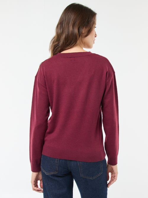 Pull en maille fine col V - Kiabi Pull en maille fine col V - Kiabi
