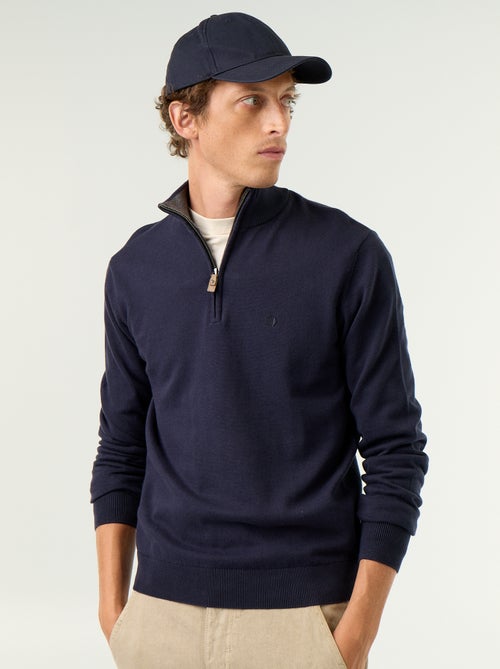Pull en maille fine jauge avec col camionneur - Kiabi Pull en maille fine jauge avec col camionneur - Kiabi