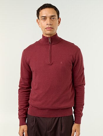 Pull en maille fine jauge avec col camionneur