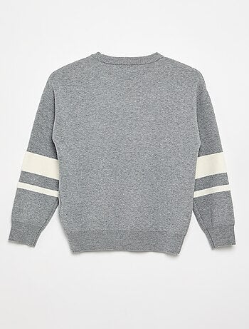 Pull en maille fine jauge col rond