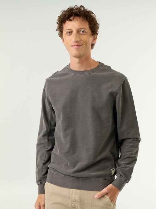 Pull en maille fine jauge côtelée - Kiabi