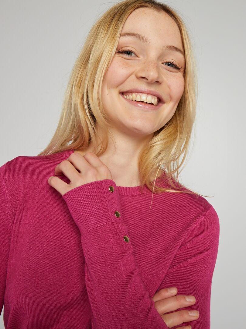 Pull en maille fine Rose Kiabi 12.00€