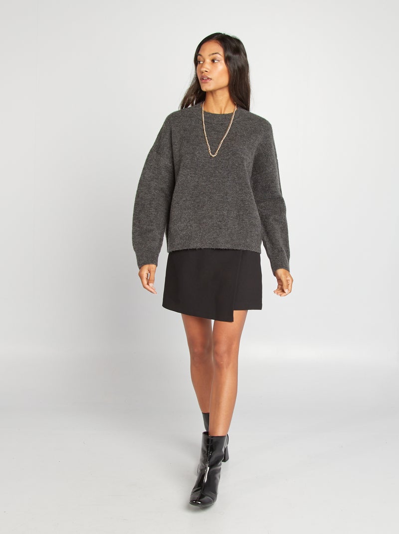 Pull en maille Gris - Kiabi