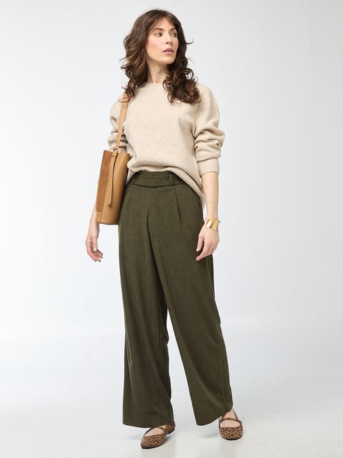 Pull en maille grosse jauge à col rond - Kiabi