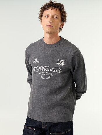 Pull en maille grosse jauge à col rond