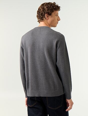 Pull en maille grosse jauge à col rond