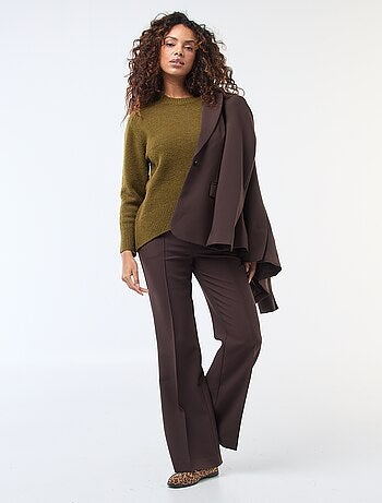 Pull en maille grosse jauge à col rond